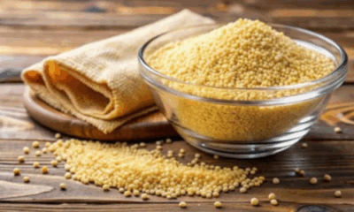 Healthy bowl of cooked Barnyard Millet with vegetables