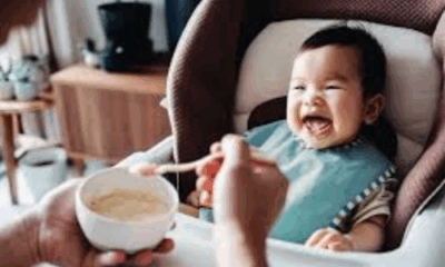 Soft mashed foods for teething babies